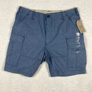 Frye Co Mens 36 Blue Hiking Cargo Shorts Outdoors Camping Grunge